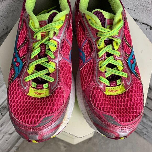 Saucony Ride 5 Pink Athletic Running Shoes - Picture 4 of 8